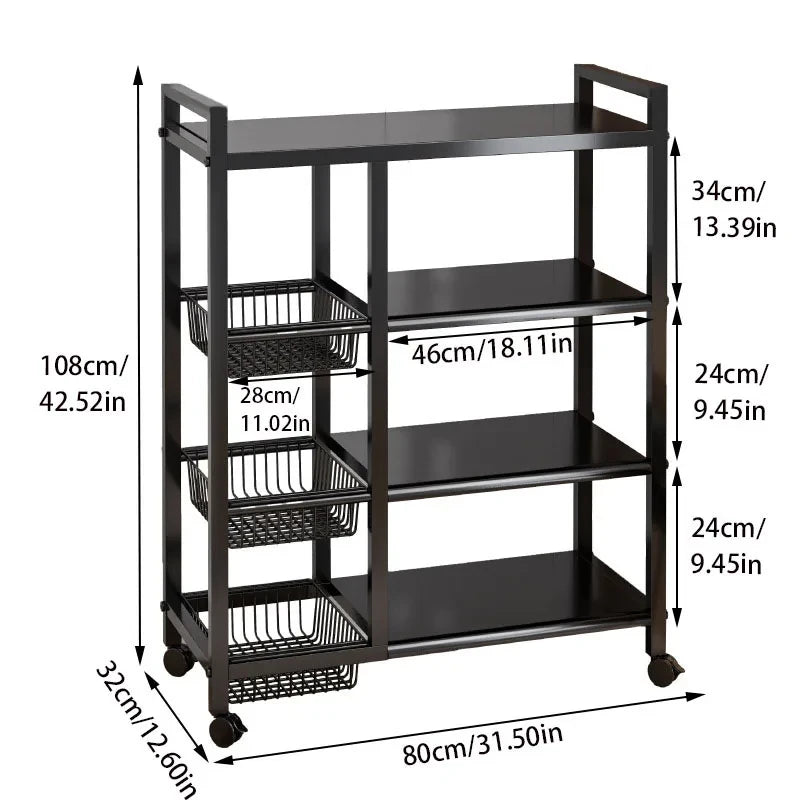 Four-Tier Metal Produce Rack